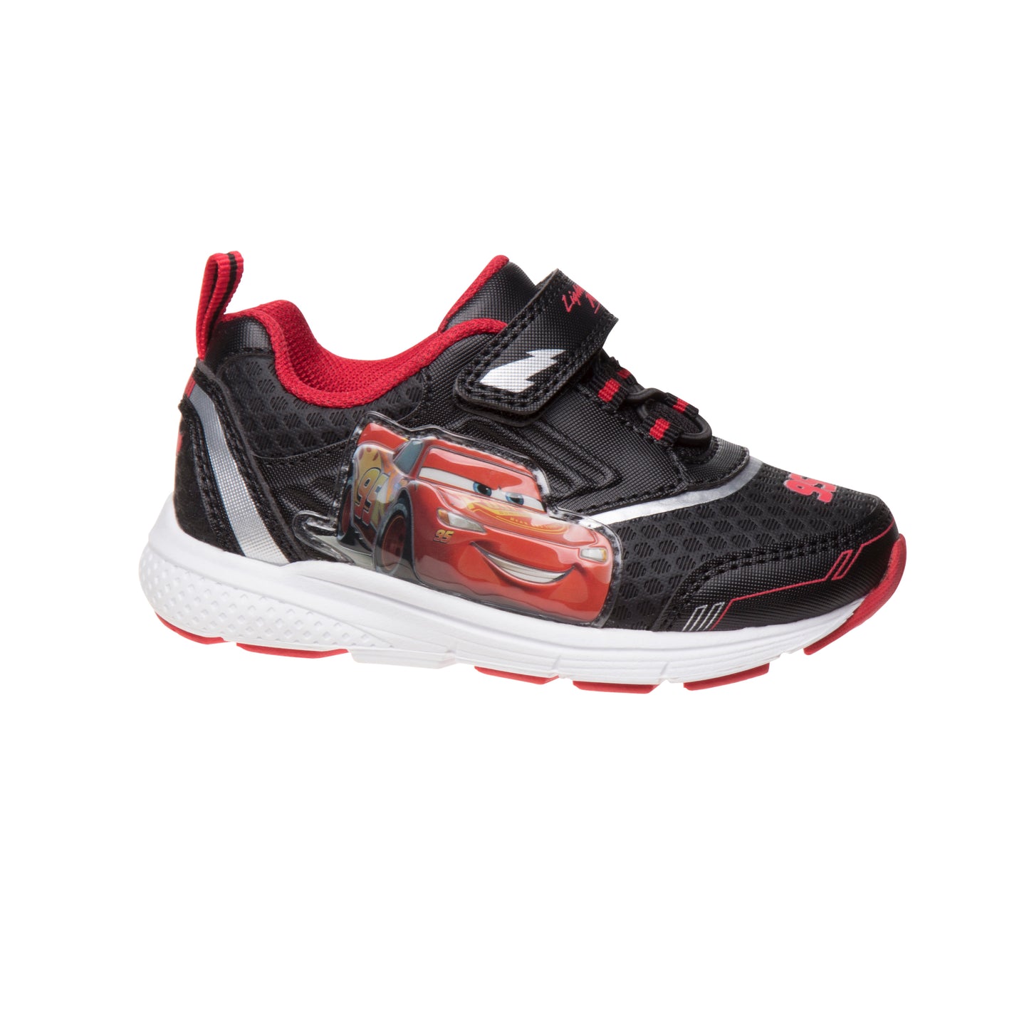 Disney Pixar Cars Sneakers Boys - Two Red Lights Flashing Athletic High-Traction Fast (Toddler – Little Kid)