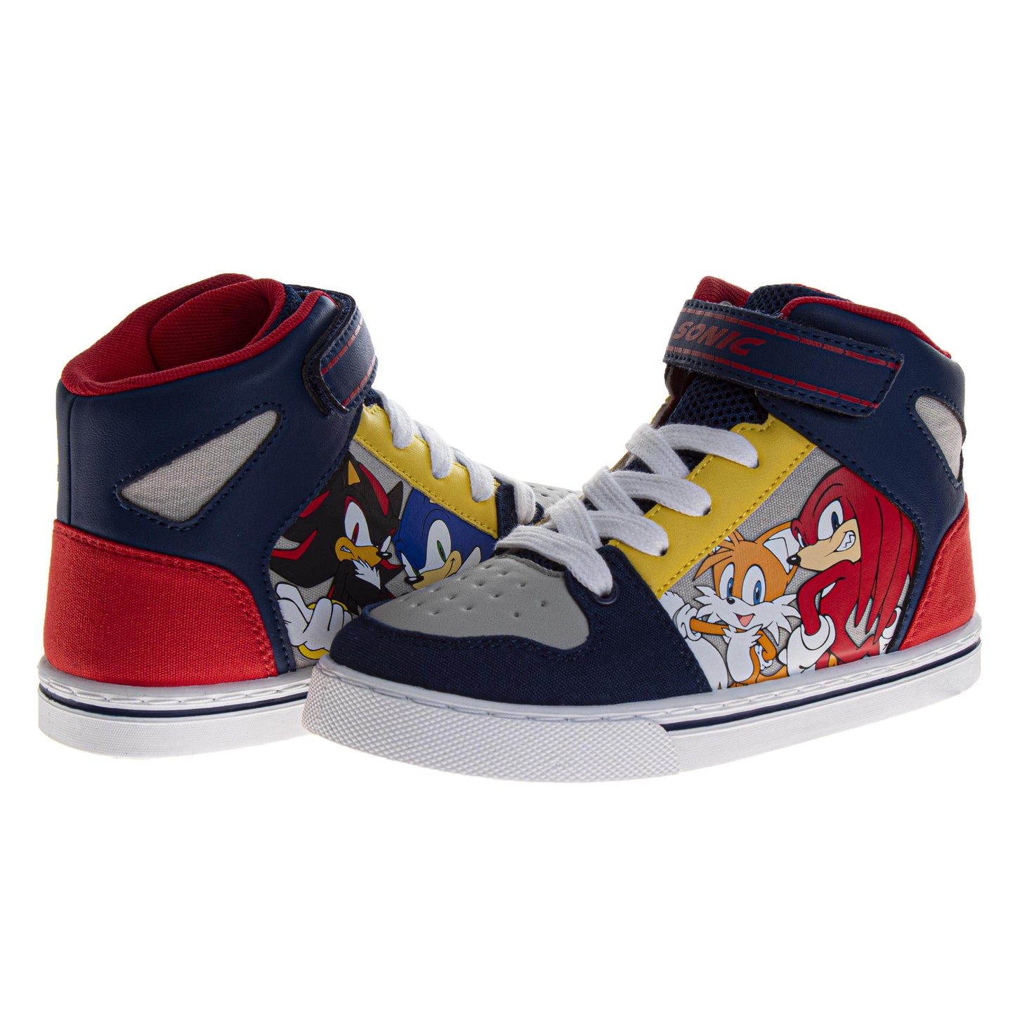 Sonic the Hedgehog Boys High Top Sneakers with Hook and Loop Closure (Big Kid)
