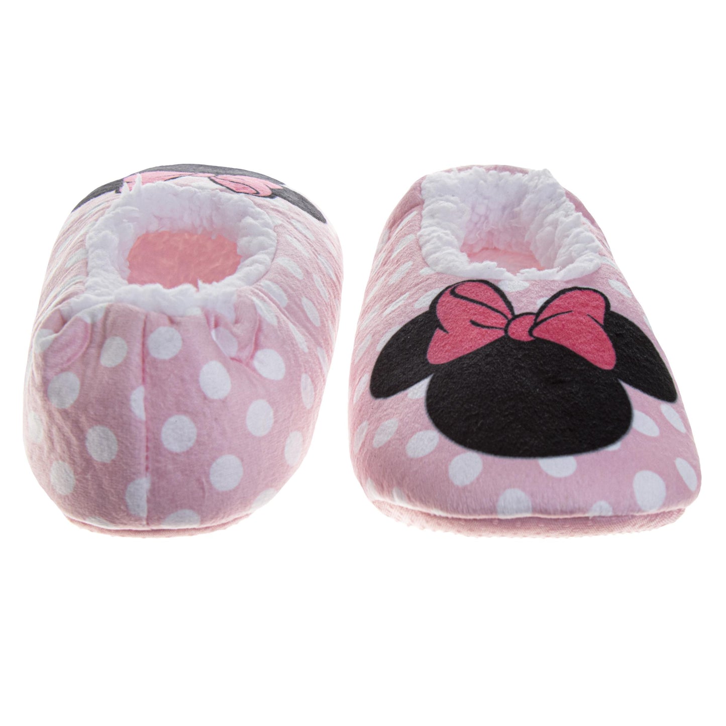 Disney Minnie Mouse Slippers for Girls  Plush NonSlip Warm Indoor Comfortable (Toddler / Little Kid)