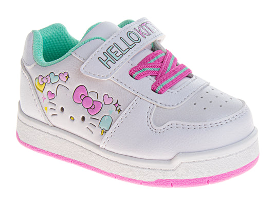 Sanrio Hello Kitty Sneakers for Girls  Velcro Easy SlipOn Casual Comfort (Toddler / Little Kid)