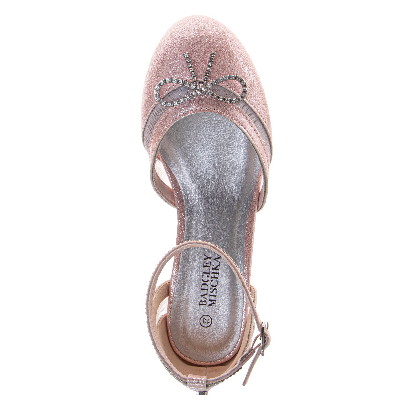 Badgley Mischka Dress Shoes Girls  Elegant Sparkle Formal Occasion Fashion Forward Comfort Fit (Little Kid / Big Kid)