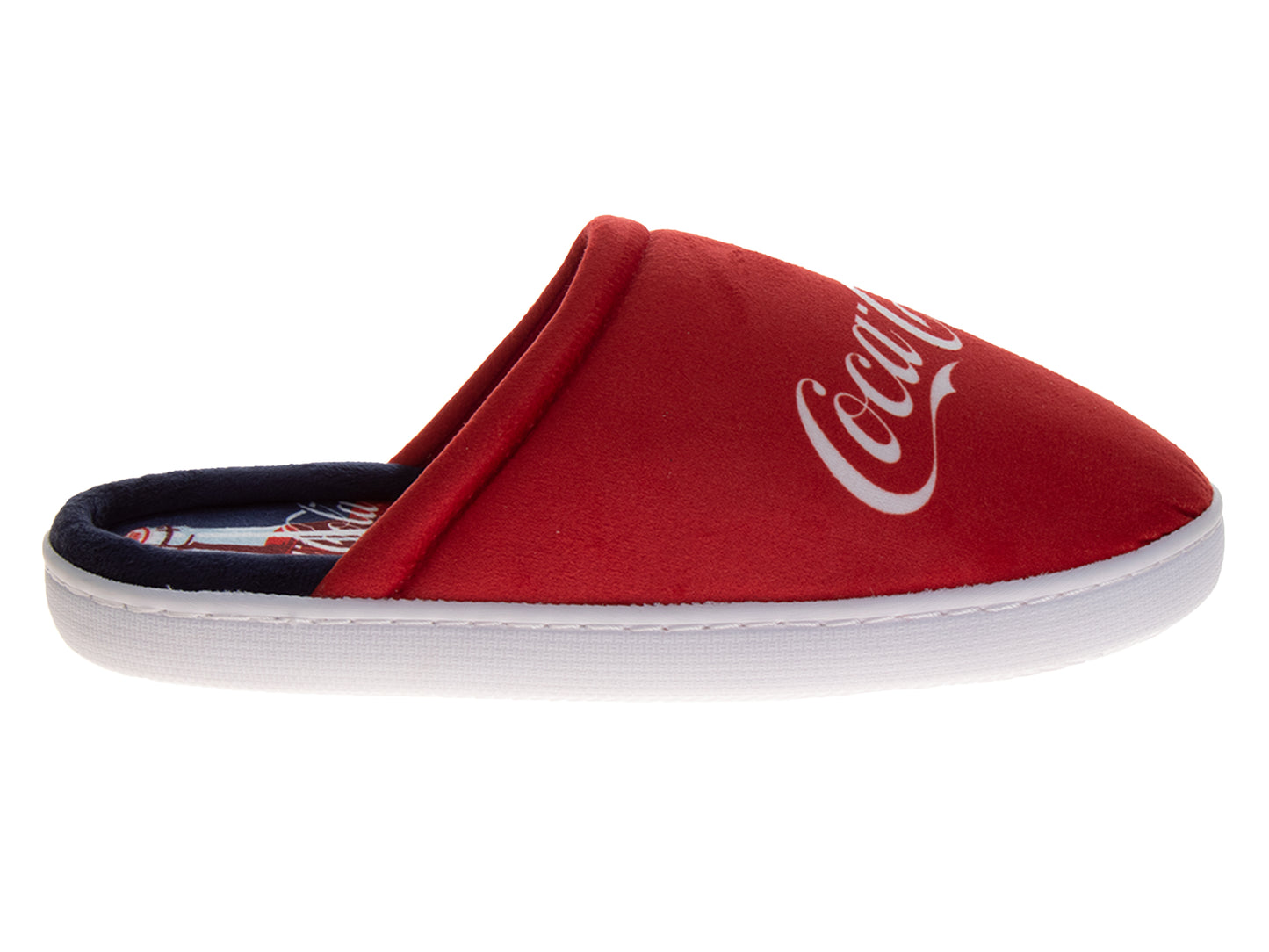 CocaCola Classic Logo Casual Slippers for Men  Cozy SoftLined Indoor Relaxation Footwear (Adult)