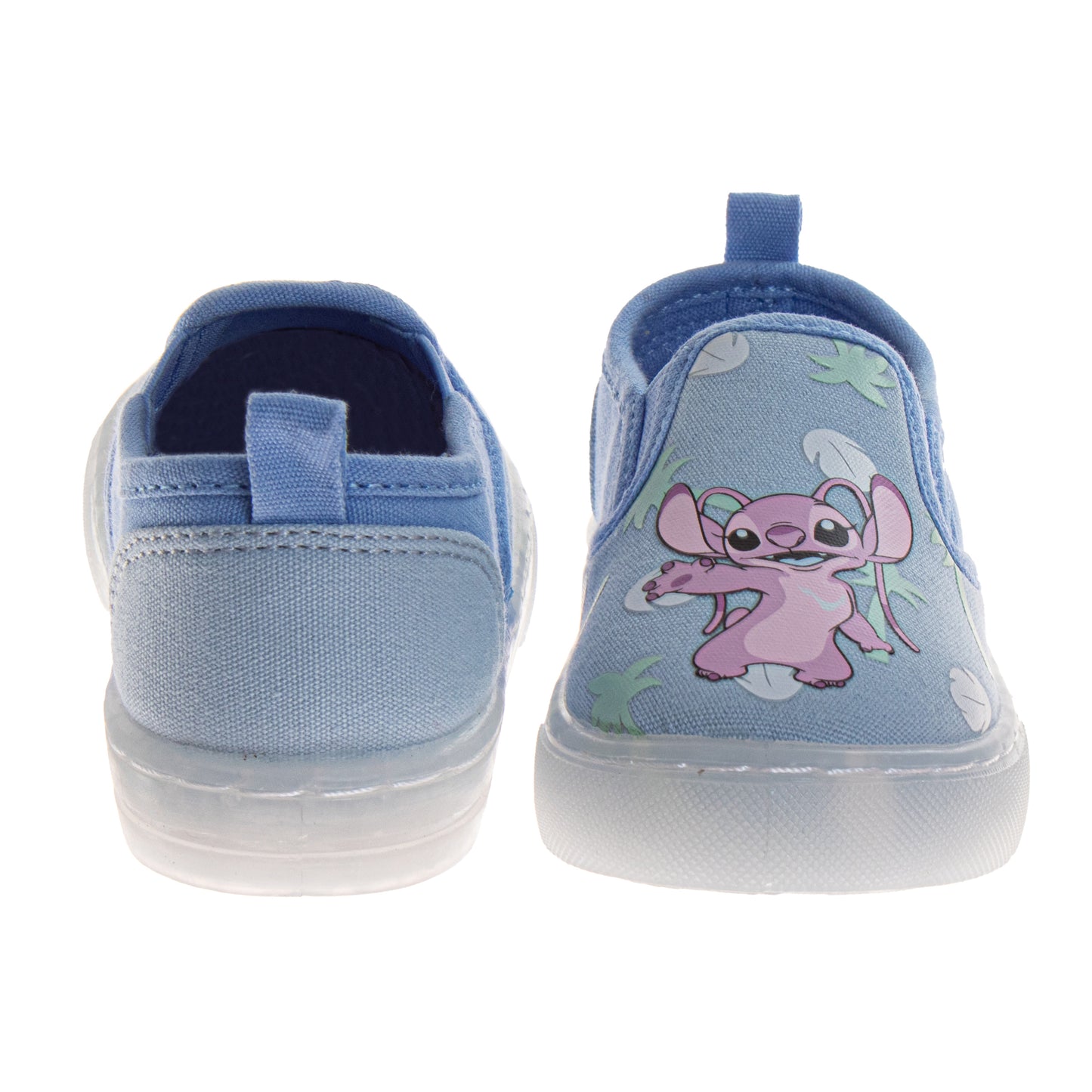 Disney Stitch Girls Light-Up Slip-On Canvas Sneakers with Angel (Toddler)