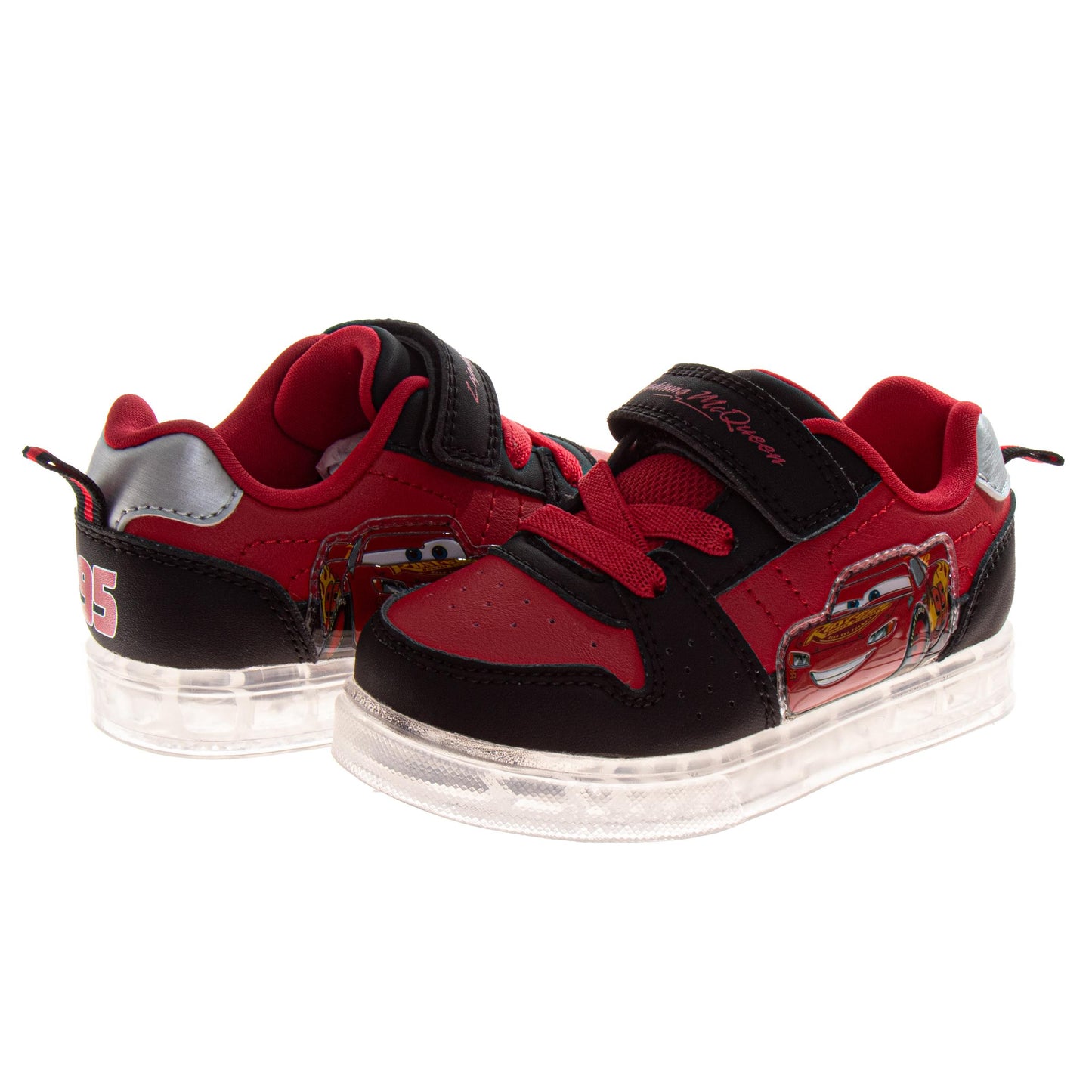 Lightning McQueen Sneakers Boys  Race Car Design Athletic Running Velcro Closure Durable (Toddler / Little Kid)