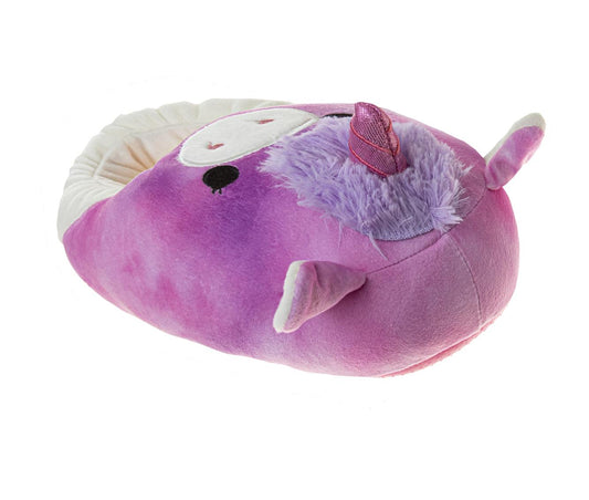 Squishmallow Lola the Unicorn Dual Sizes Slippers Girls'  Ultra Soft Plush Comfort Cozy Warm Indoor Wear Fun Design (Little Kid)