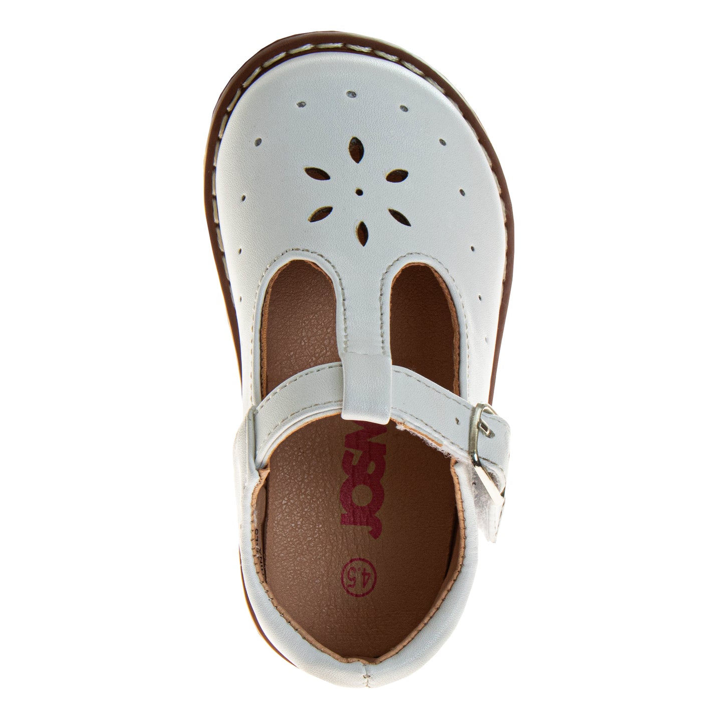 Josmo Unisex Boys Girls' Walking Shoes Hard Sole T-Strap Mary Janes (Infant/Toddler)