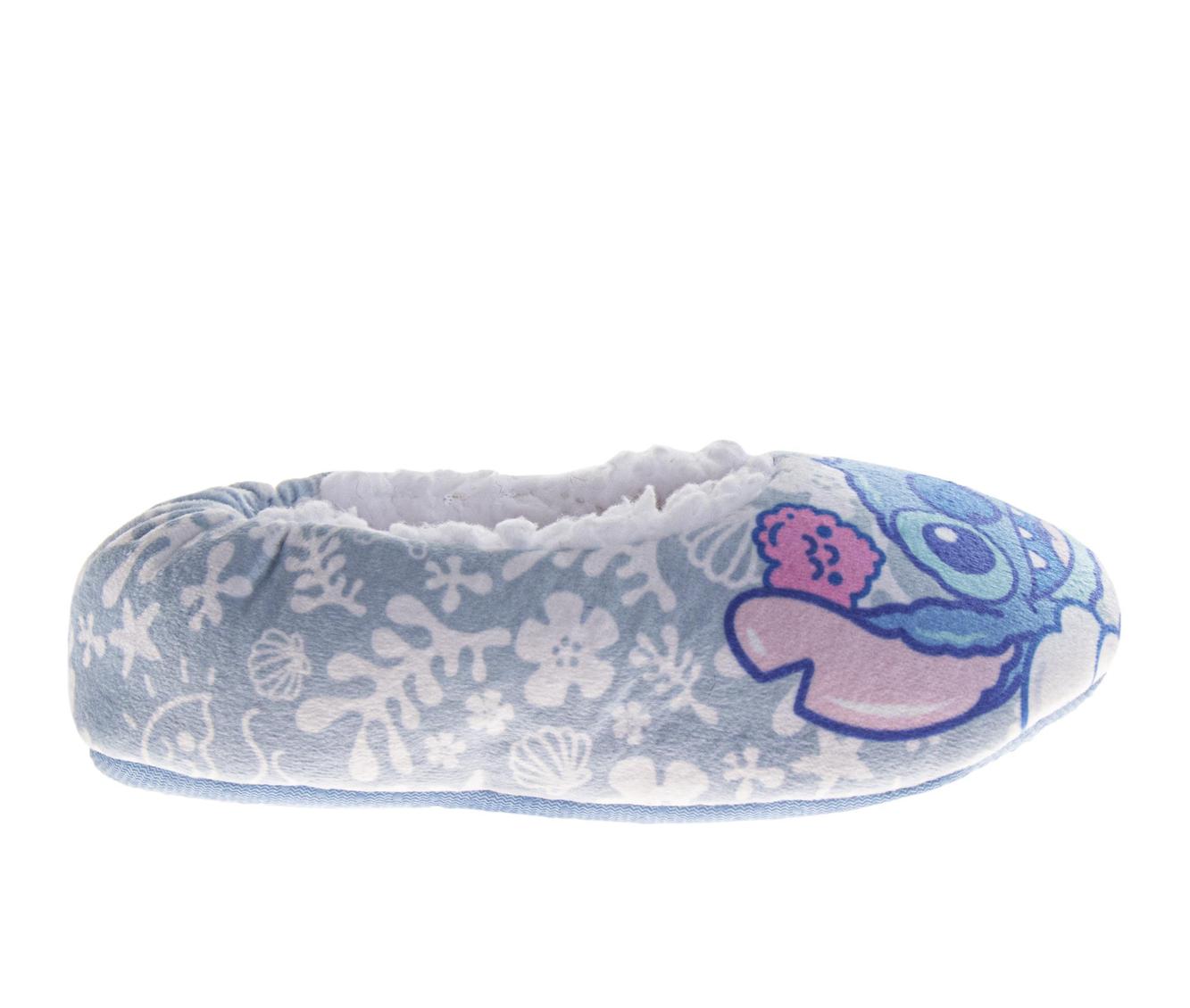 Disney Stitch Slippers for Girls  Stitch Design Blue Warm Soft Fleece Padded Sole (Toddler / Little Kid)