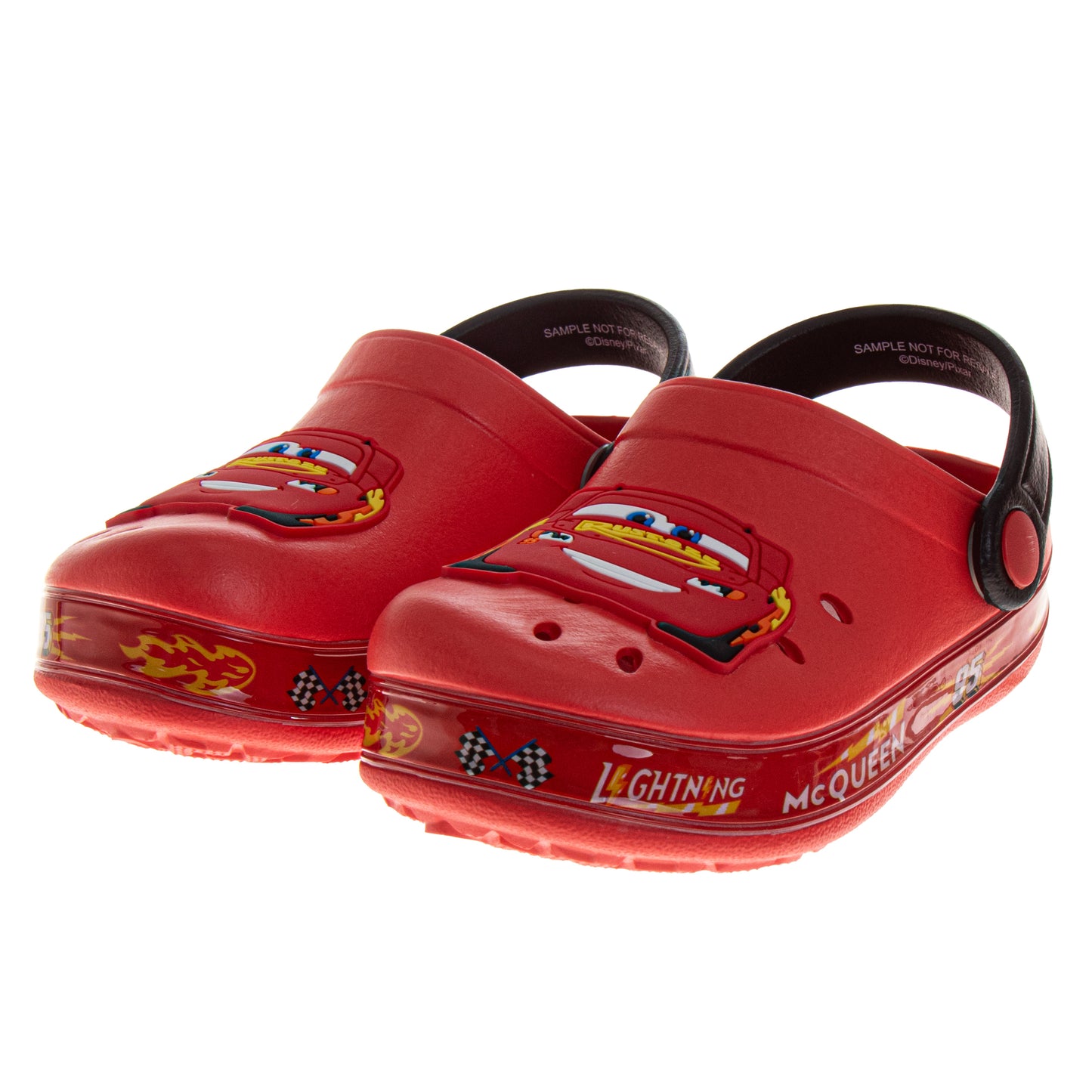 Cars Boys Lightning McQueen Slip-On Clogs with Back Strap (Toddler)