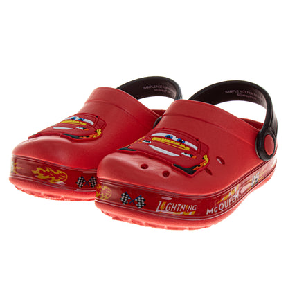 Cars Boys Lightning McQueen Slip-On Clogs with Back Strap (Toddler)