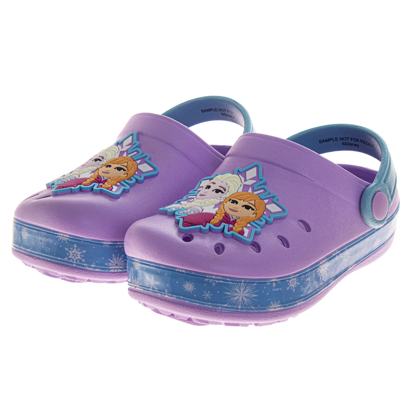 Frozen Girls Elsa & Anna Slip-On Clogs with Back Strap (Toddler)