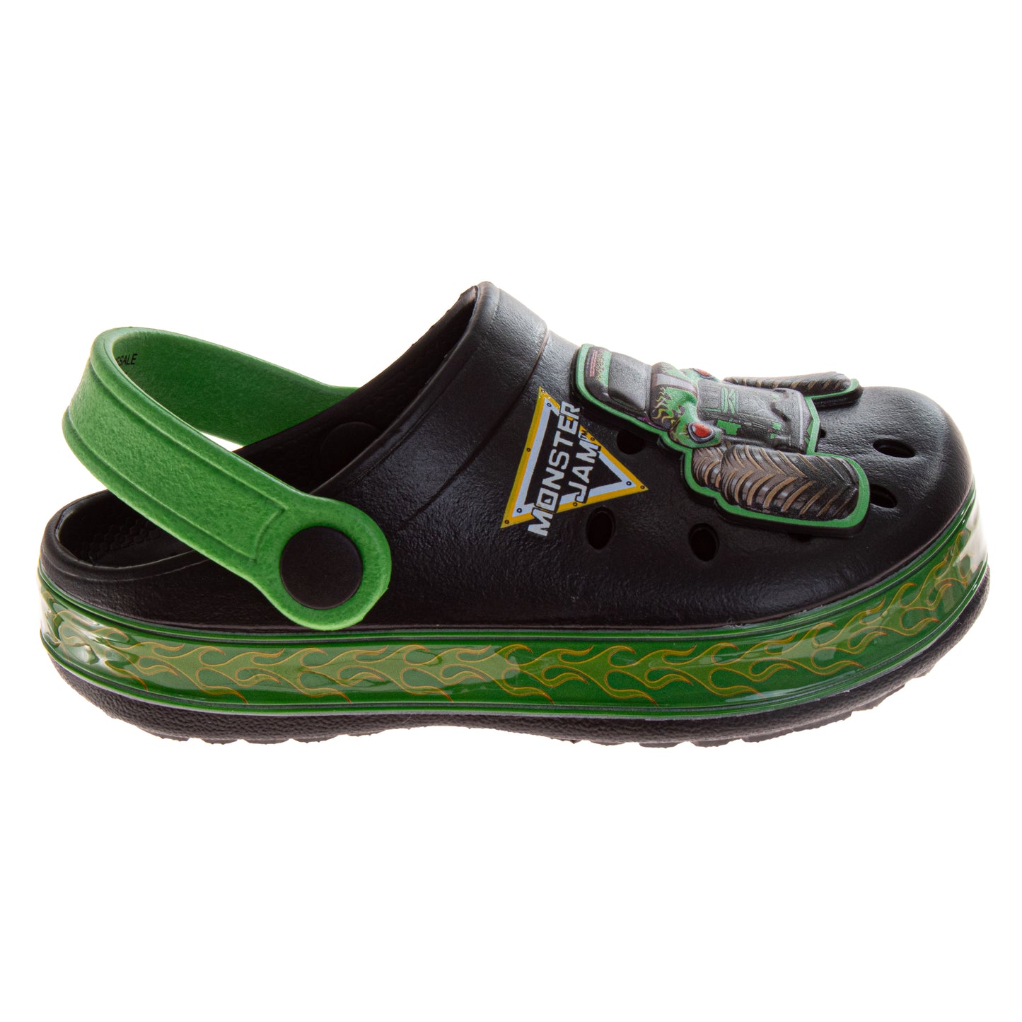 Monster Jam Boys Grave Digger Slip-On Clogs with a Back Strap (Toddler)