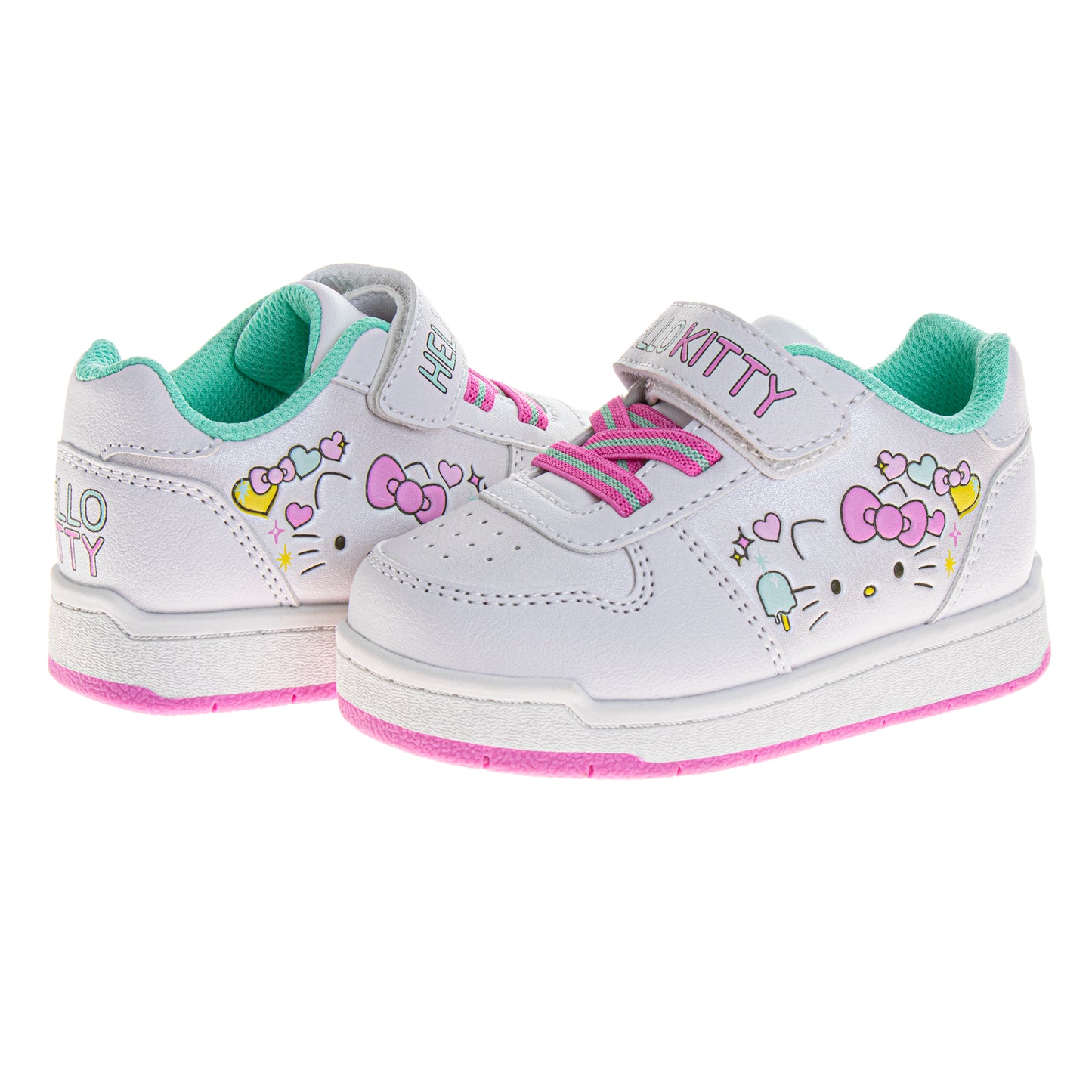 Sanrio Hello Kitty Sneakers for Girls  Velcro Easy SlipOn Casual Comfort (Toddler / Little Kid)