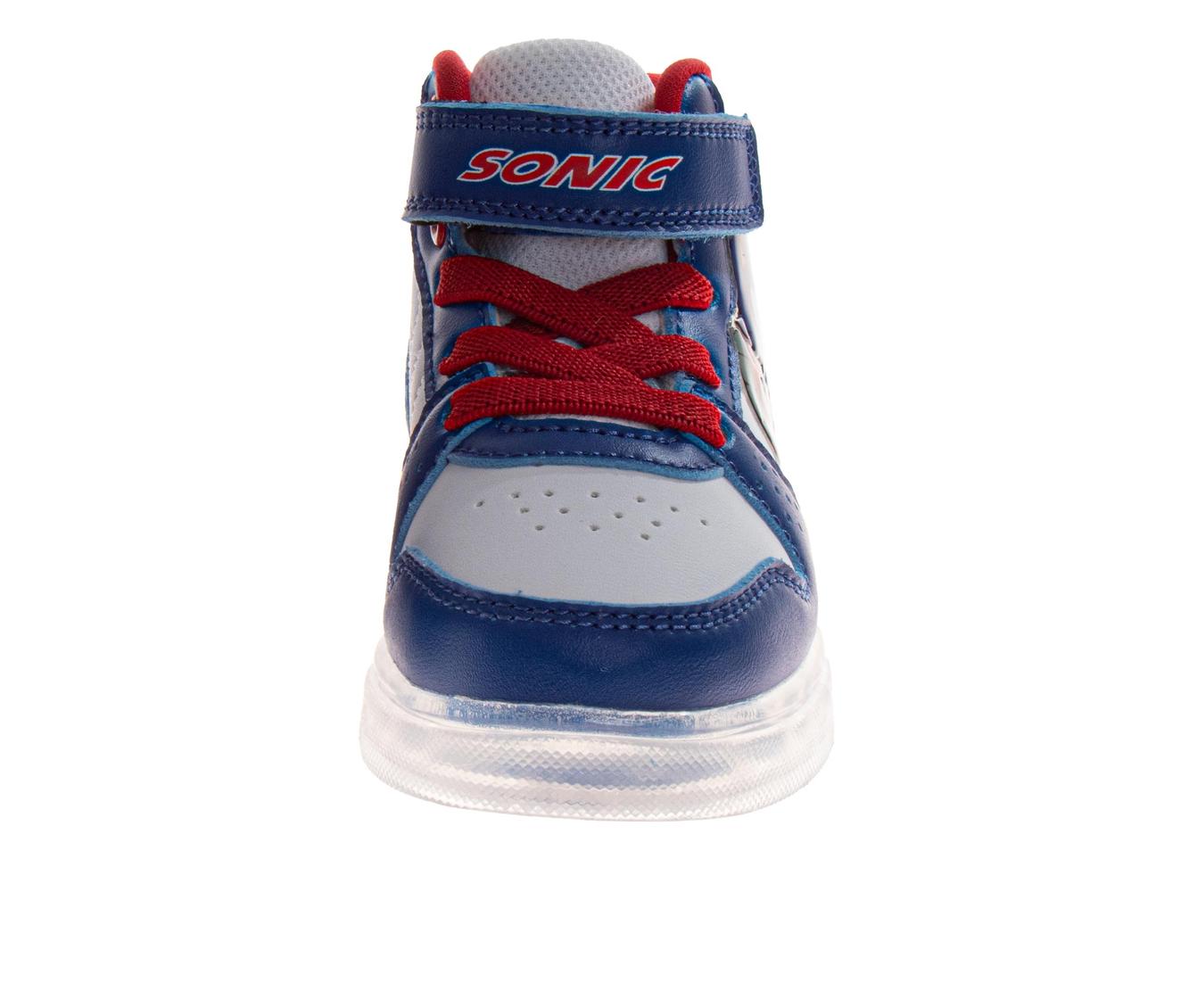 Sega Sonic The Hedgehog High Top Sneakers Boys  Speedy Athletic Racing Design Durable Canvas LaceUp Closure (Toddler / Little Kid)