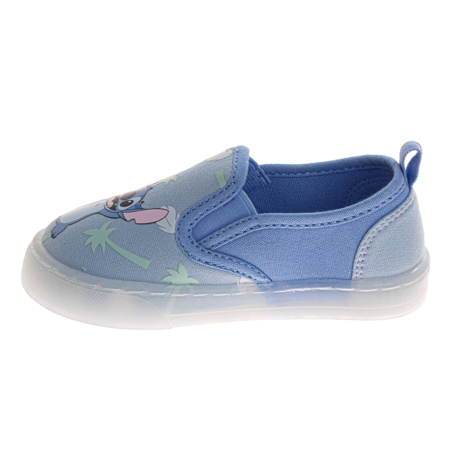 Disney Stitch Girls Light-Up Slip-On Canvas Sneakers with Angel (Toddler)