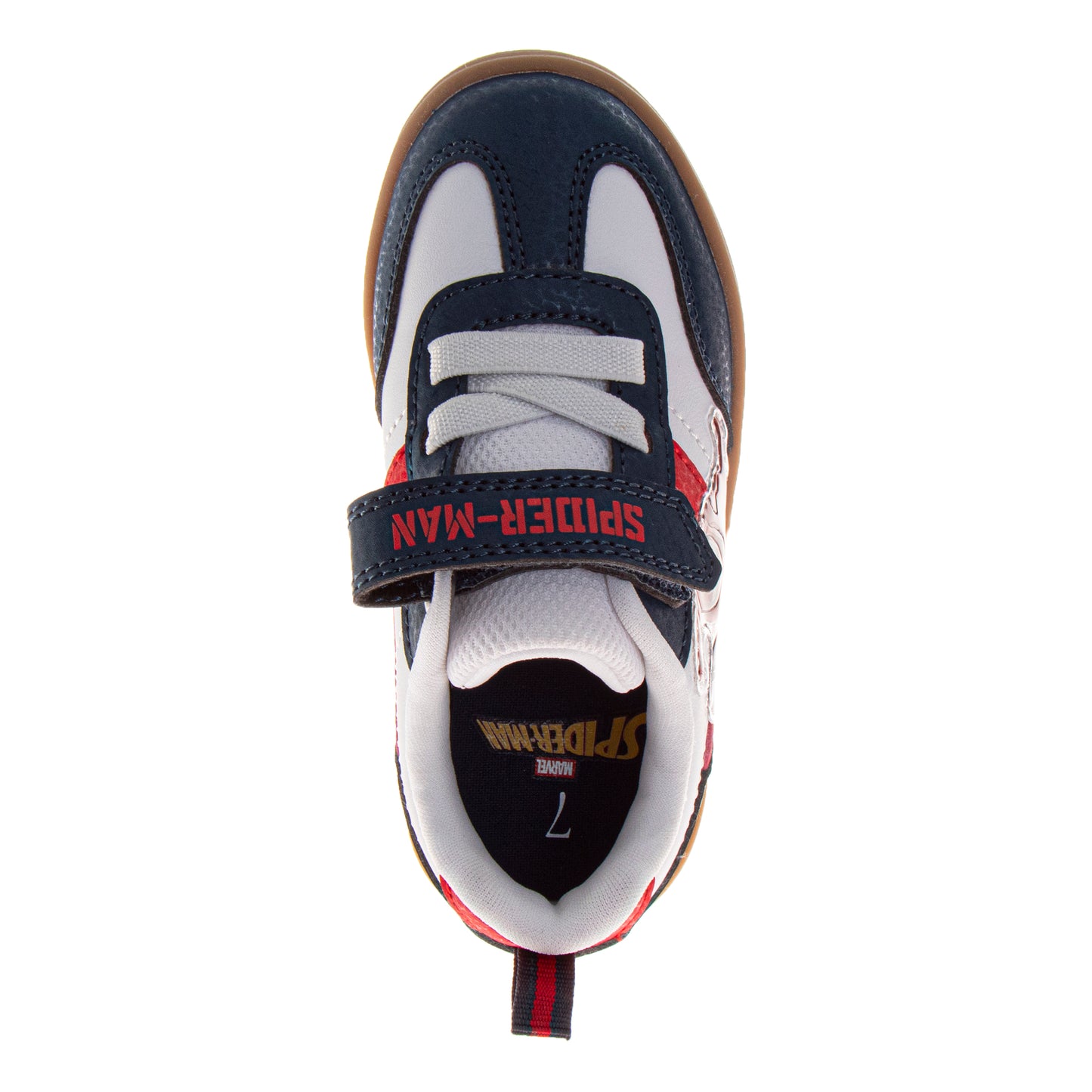 Marvel Spiderman Design Court Sneakers Boys  WebSlinger Durable Rubber Sole Athletic Support Hook and Loop Active Play (Toddler / Little Kid)