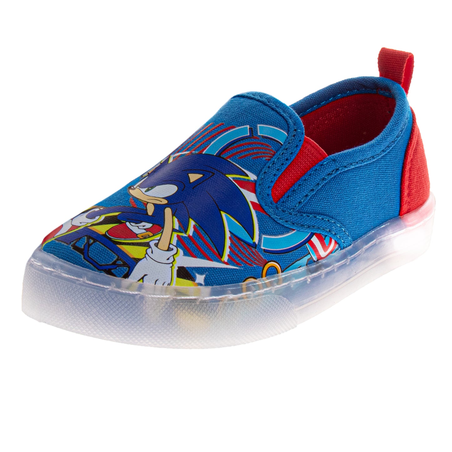 SEGA Sonic the Hedgehog Boys Light-Up Slip-On Canvas Sneakers (Toddler)