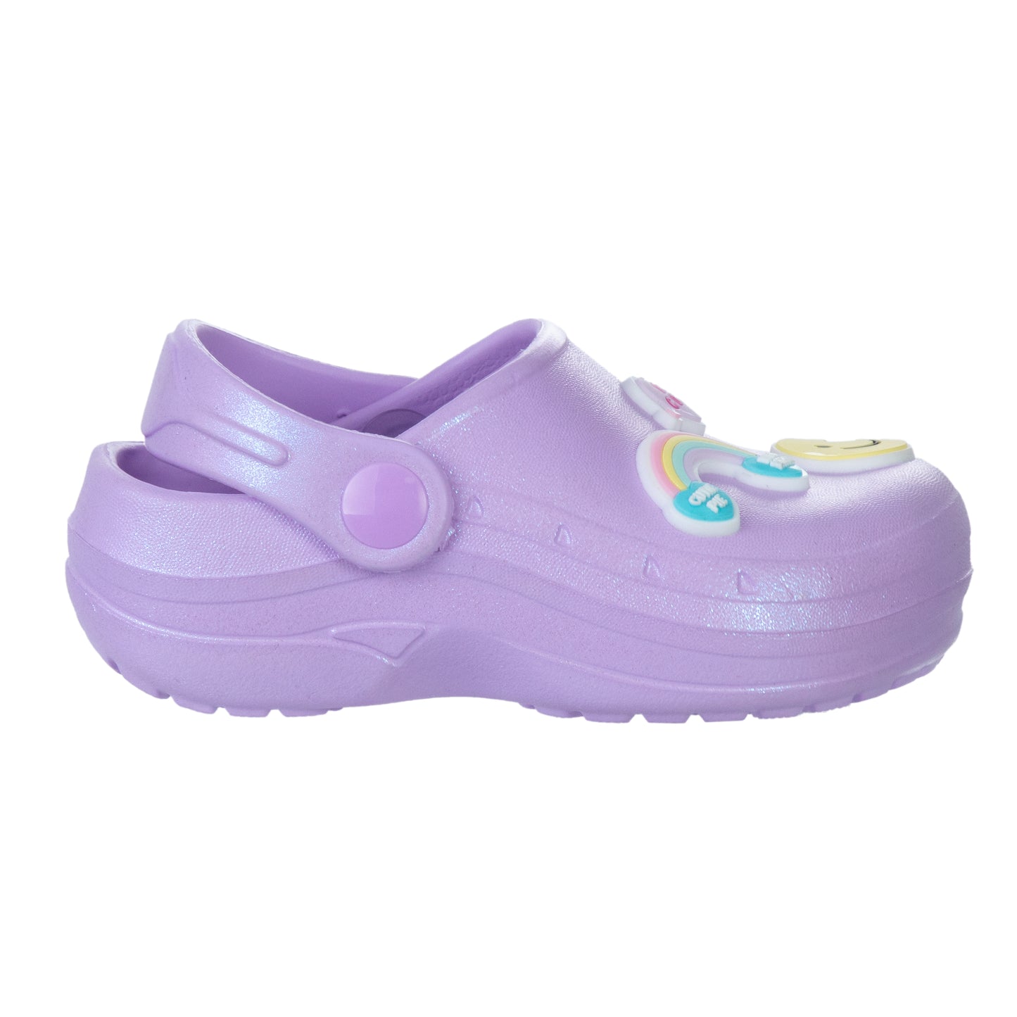 Sweethearts Candy & Rainbow Design Clogs Girls  Cheerful Easy SlipOn Lightweight Water Friendly Adorable Comfort (Toddler)