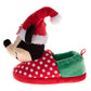 Disney Mickey Mouse Christmas Boys Slippers Cozy Plush Santa House Shoes Size Toddler