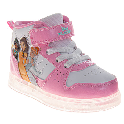 Disney Princess Belle, Cinderella, Jasmine Design Slip on Canvas Girls Casual Easy Wear Everyday Comfortable (Toddler / Little Kid)