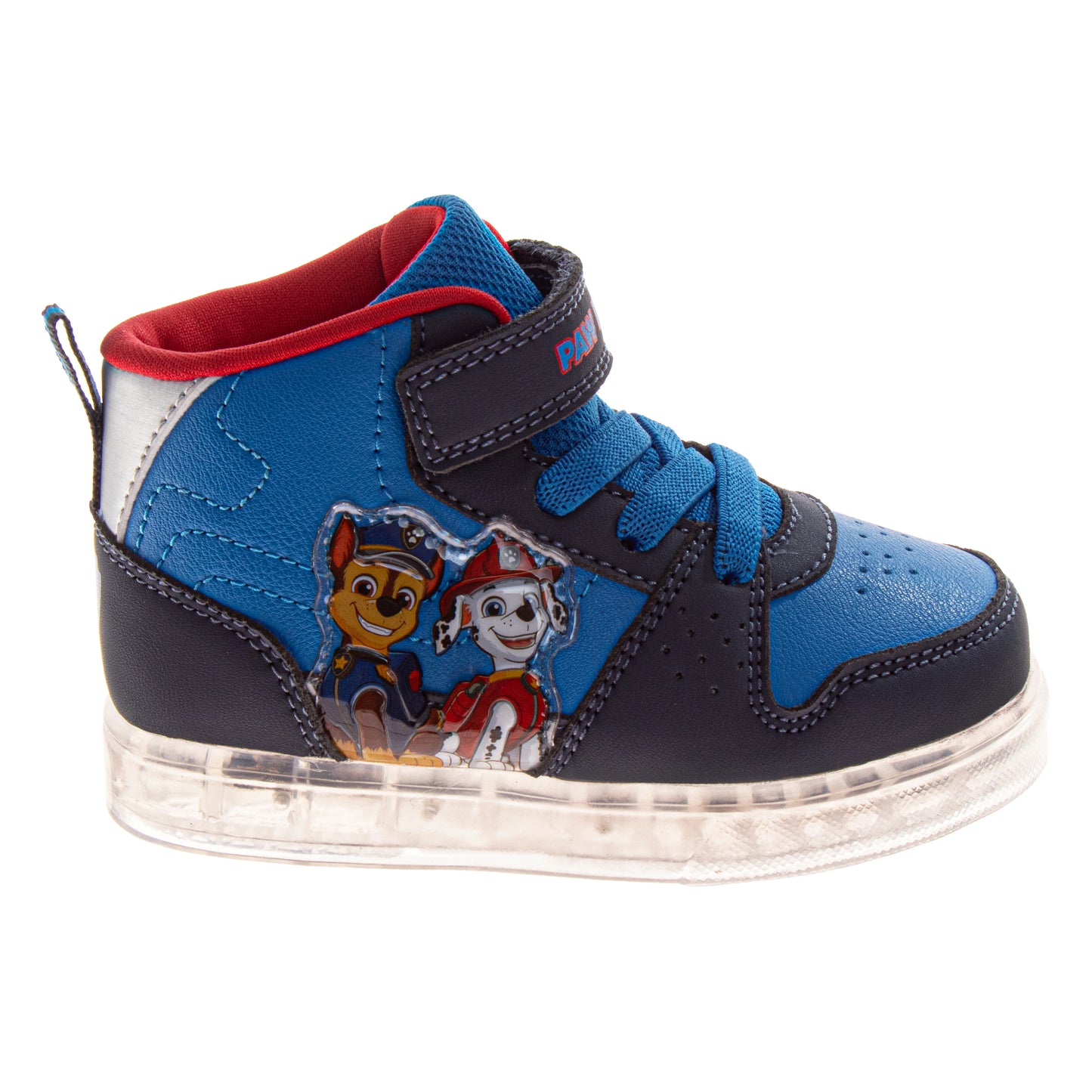 Paw Patrol Boys Light-Up High Top Sneakers Featuring Marshall and Chase (Little Kid)