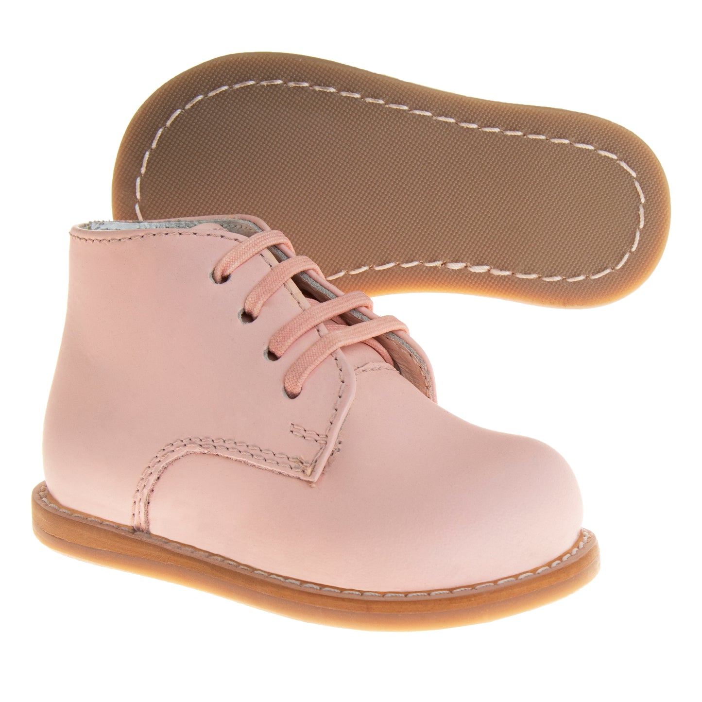 Josmo Logan Baby Walking Shoes Medium Width – Boys Girls Unisex Walking Shoes First Step Walker - Leather  Non-Slip Bottom High top