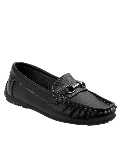Josmo Boys' Slip-On Driving Loafers â€“ Classic Moc Toe Casual Dress Shoes with Comfort Fit (Little Kid/ Big Kid)