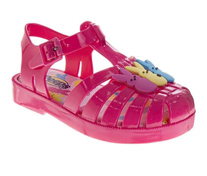 Peeps Jelly Sandals for Girls' - Waterproof Slip-On Casual Comfortable Dual Size (Toddler / Little Kid)