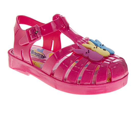 Peeps Jelly Sandals for Girls' - Waterproof Slip-On Casual Comfortable Dual Size (Toddler / Little Kid)