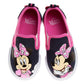Disney Minnie Mouse Girls No Lace Shoes - Disney Character Loafer Low top SlipOn Casual Tennis Canvas Sneakers (size 5-12 toddler)