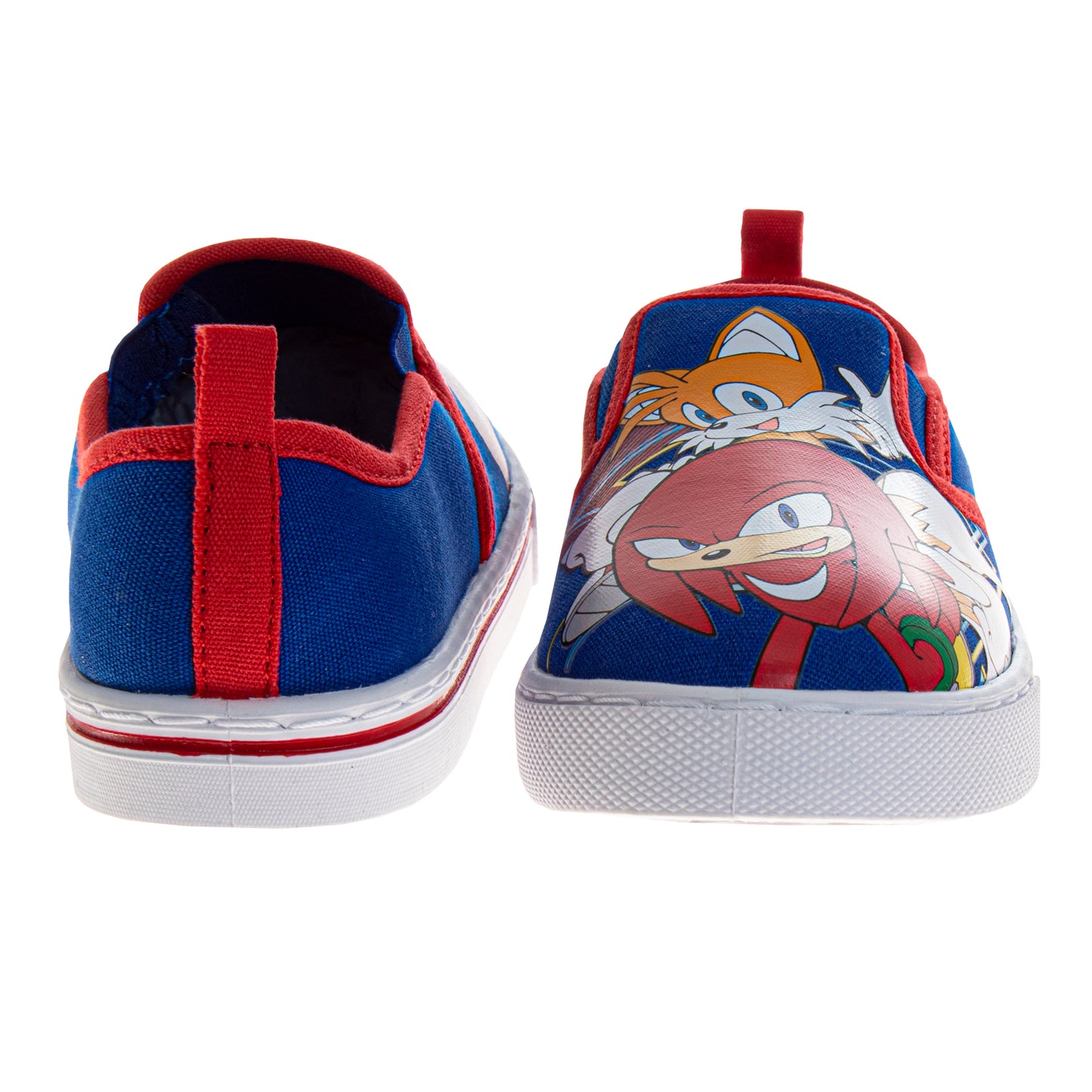 Sonic the Hedgehog Boys Slip-On Canvas Sneakers Featuring Sonic and Friends (Big Kid)