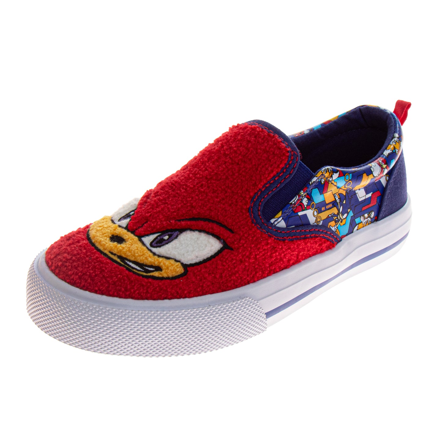 Sonic the Hedgehog Boys Mismatched Slip-On Canvas Sneakers Featuring Sonic and Knuckles (Toddler / Little Kid)