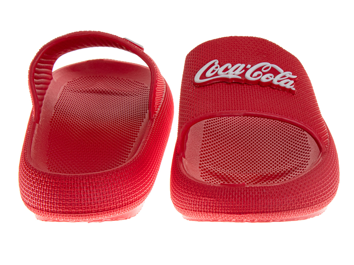 CocaCola Classic Script Pillow Slides for Men  UltraSoft DualSize Comfort QuickDry Sandals (Adults)