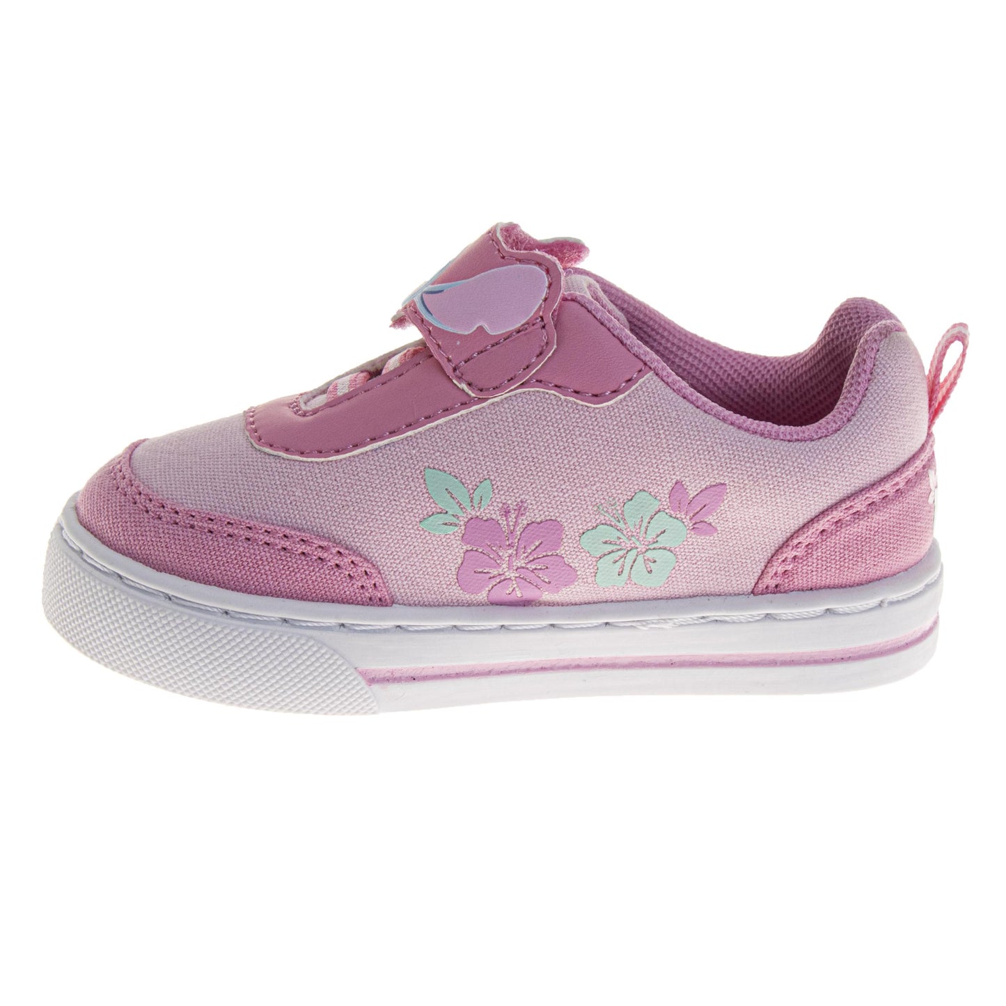 Disney Stitch Design Sneakers Girls  Adorable Cute Alien Casual Style Easy On/Off Durable Tread (Toddler / Big Kid)