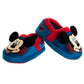 Disney Mickey Mouse Boys' Slippers - Cozy Plush Fuzzy Lightweight Warm Comfort Soft House Shoes - Navy Blue Red (size 5-12 Toddler)