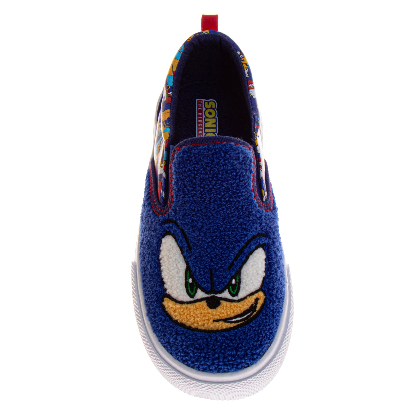 Sonic the Hedgehog Boys Mismatched Slip-On Canvas Sneakers Featuring Sonic and Knuckles (Big Kid)