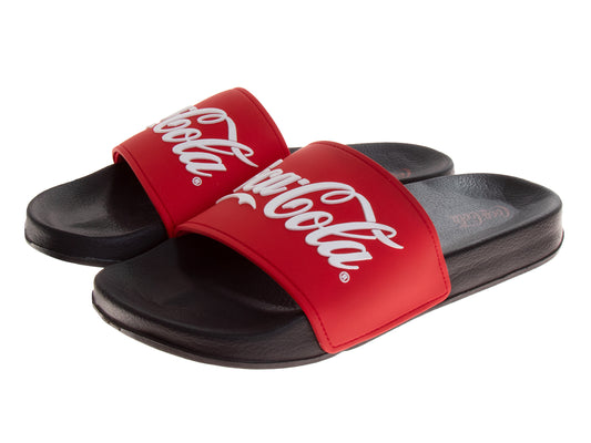 CocaCola Classic Logo Casual Sandals for Men  Cozy SoftLined Indoor Relaxation Footwear (Adult)