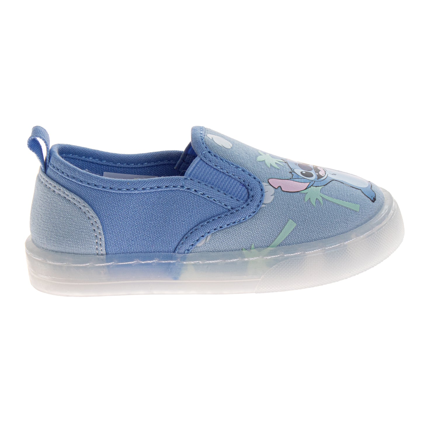 Disney Stitch Girls Light-Up Slip-On Canvas Sneakers with Angel (Toddler)