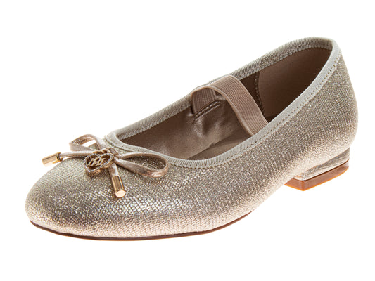 Badgley Mischka Dress Shoes for Girls Elegant Glitter Finish Classic Formal (Little Kids / Big Kids)