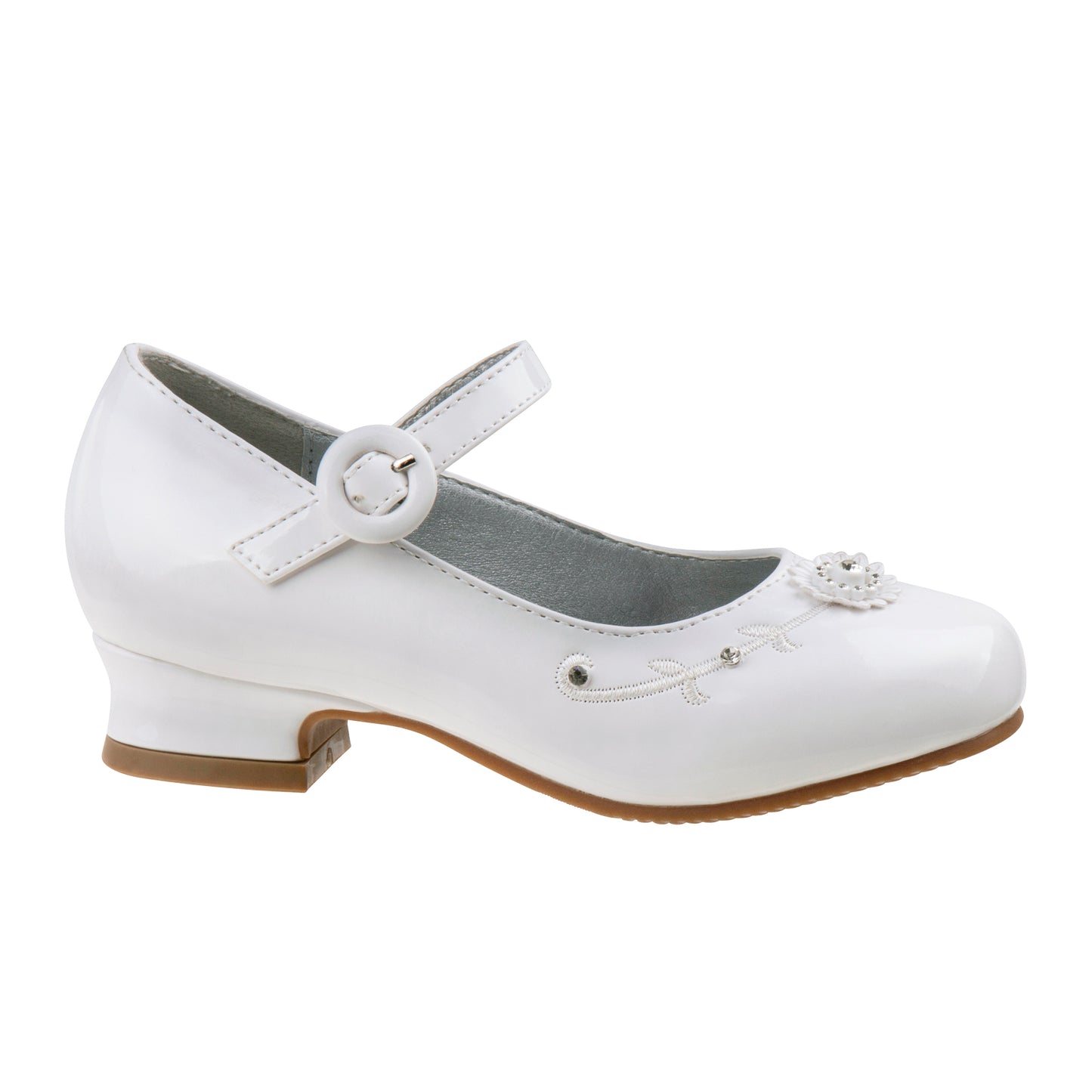 Josmo Girls Dress Shoes with Low Heels:rMary Jane Flower Girl Wedding Party  (Little Kid )