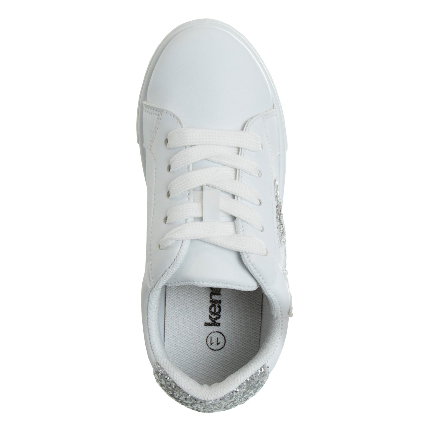 Kensie Girl LaceUp Glittery Casual Sneakers Girls'  Stylish Fashionable Everyday Wear Comfort Fit Durable (Little Kid / Big Kid)