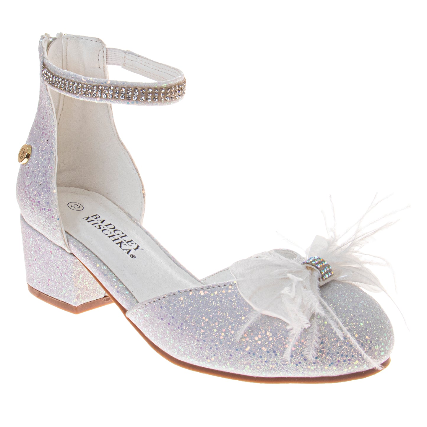 Badgley Mischka Dress Sandals Girls'  Buckle Closure Elegant Stylish Formal Wear Comfort Fit (Little Kid / Big Kid)