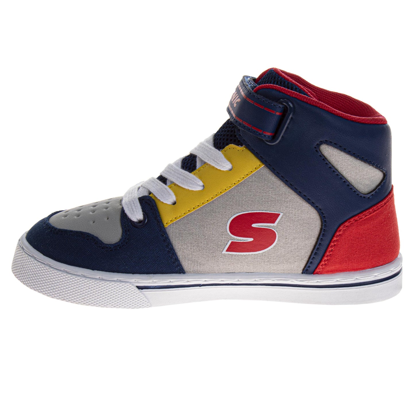 Sonic the Hedgehog Boys High Top Sneakers with Hook and Loop Closure (Big Kid)