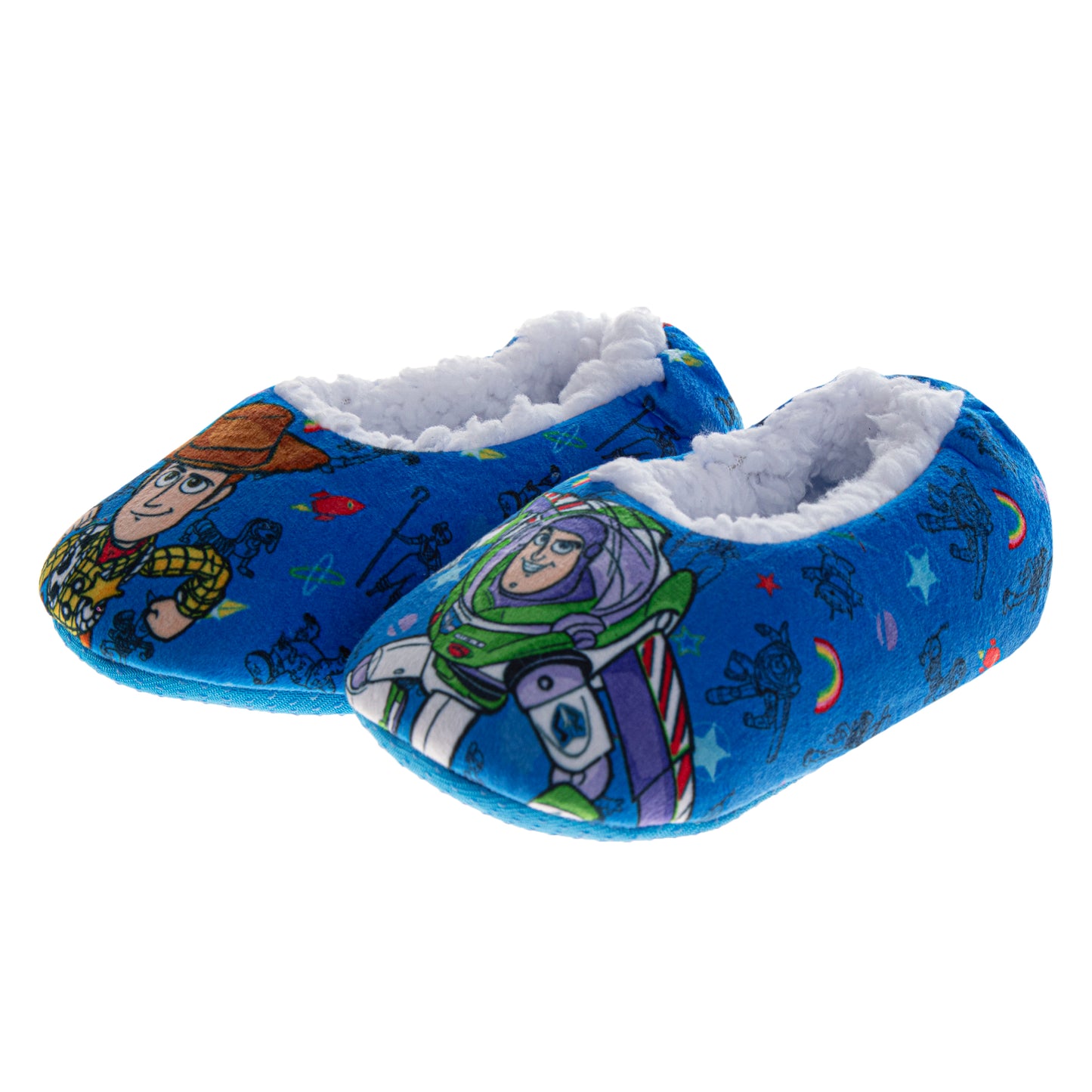 Pixar Toy Story Slippers for Kids  Woody & Buzz Comfortable Cozy Indoor Soft (Toddler / Little Kid)