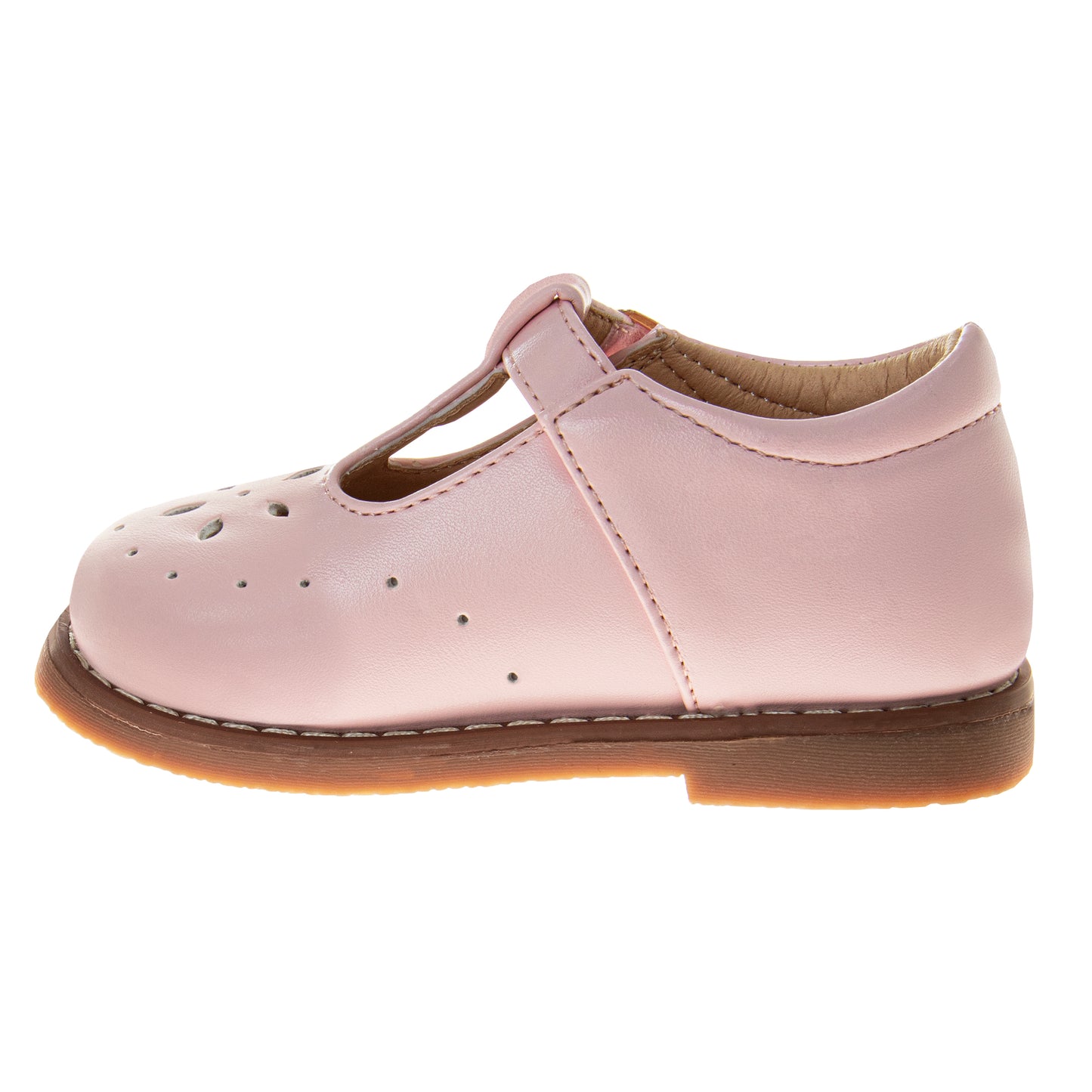 Josmo Unisex Boys Girls' Walking Shoes Hard Sole T-Strap Mary Janes (Infant/Toddler)