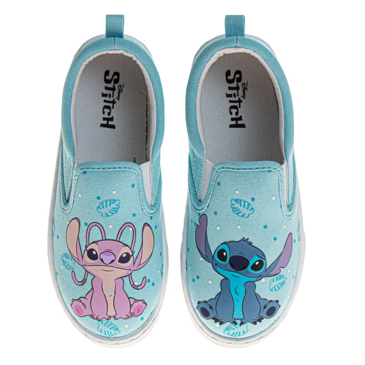 Disney Stitch Girls Toddler Lace Up Low Top Canvas Sneakers