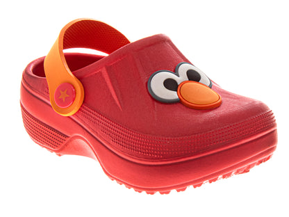 Sesame Street Elmo Character Boys' Clogs Dual Size Comfort Closure ( Toddler/Little Kids)
