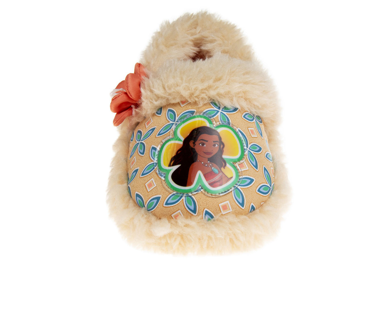 Disney Girls' Moana Slippers - Princess Moana Plush Fuzzy Slippers (Toddler/Little Girl)