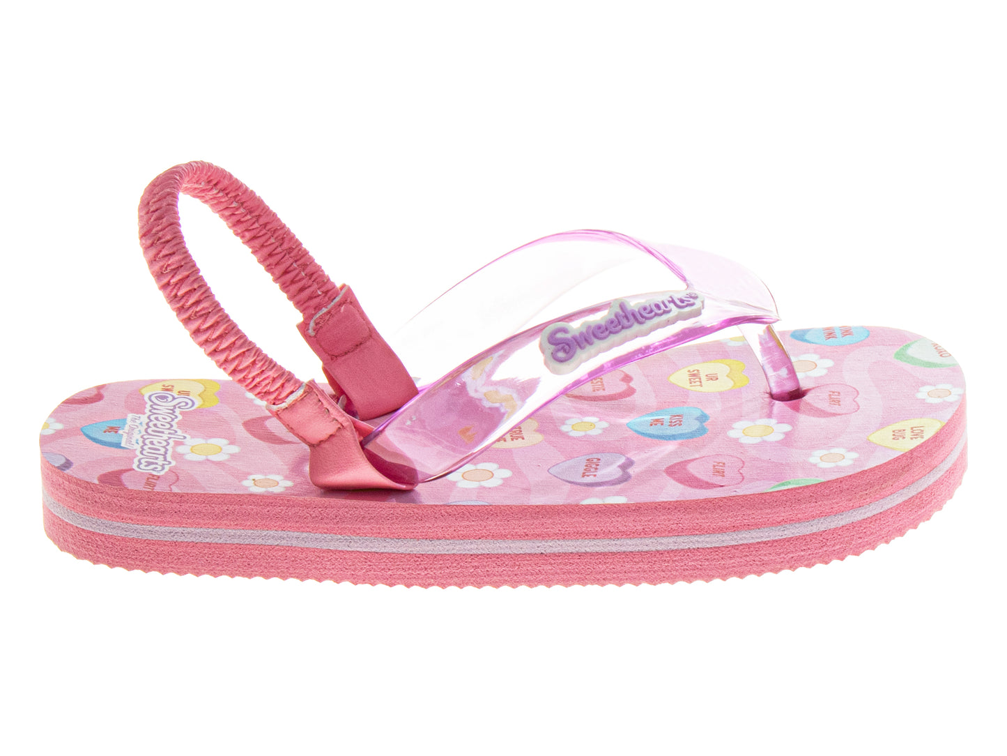 Sweet Heart Toddler Flip Flops Slip-On Beach, Pool Sandals with Strap Slip-Resistant Lightweight (Sizes 6–11 Toddler)
