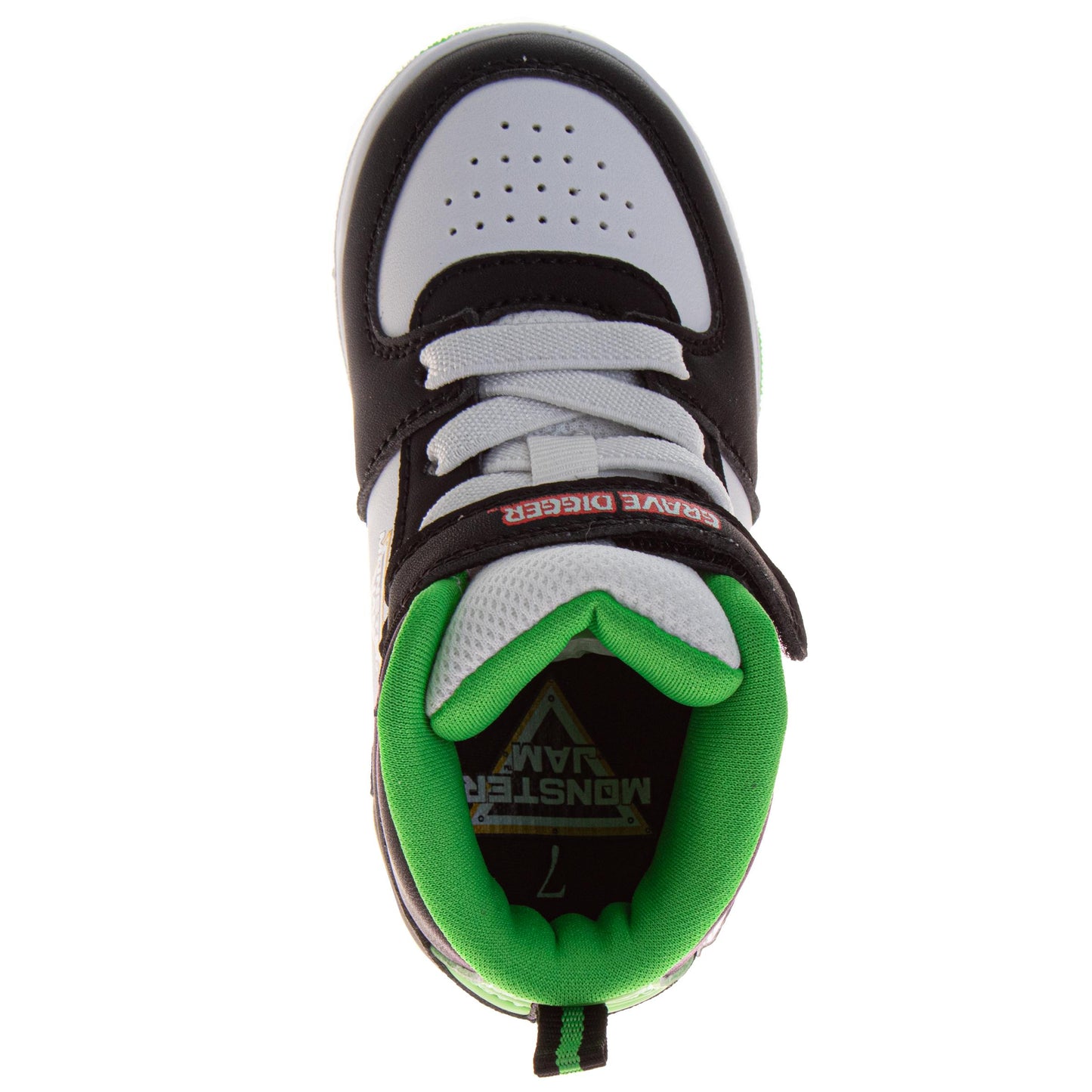 Monster Jam Boys High Top Sneakers Hook and Loop with Lace-Up (Little Kid)