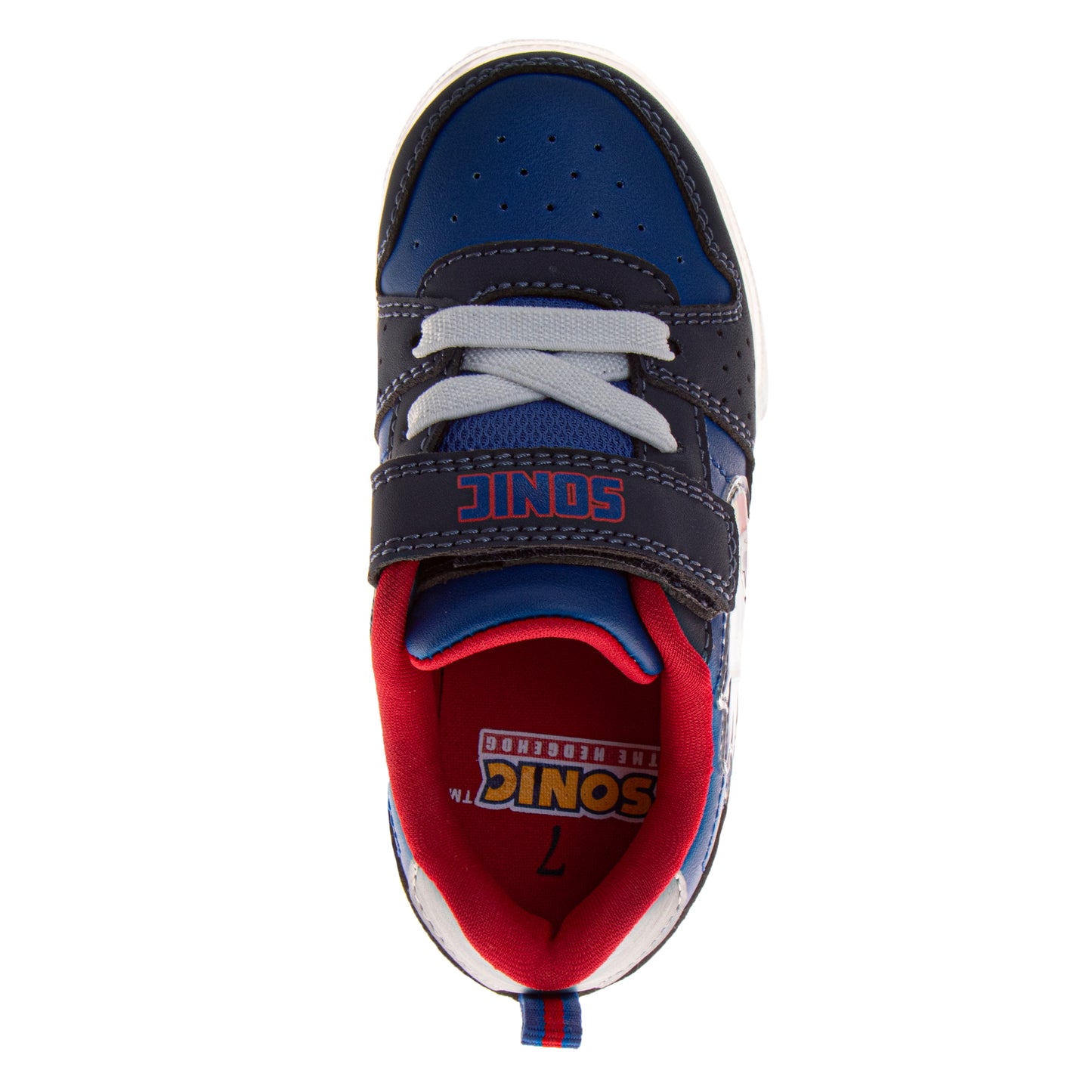 Sega Sonic Design Sneakers Boys  Super Speed Athletic Running Adjustable Strap Durable Tread (Toddler / Little Kid)